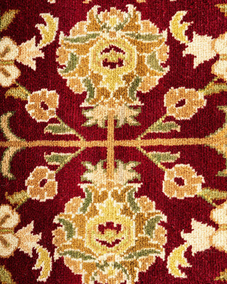 Traditional Mogul Red Wool Area Rug 10' 3" x 13' 3" - Solo Rugs