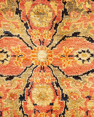 Traditional Mogul Orange Wool Area Rug 10' 3" x 14' 6" - Solo Rugs