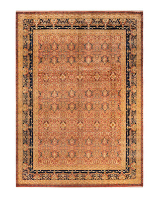 Traditional Mogul Orange Wool Area Rug 10' 3" x 14' 6" - Solo Rugs