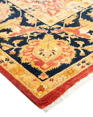 Traditional Mogul Orange Wool Area Rug 8' 2" x 10' 2" - Solo Rugs