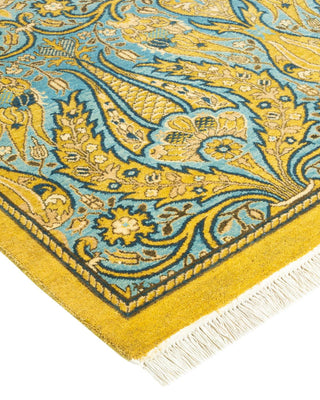 Traditional Mogul Green Wool Area Rug 12' 2" x 15' 0" - Solo Rugs