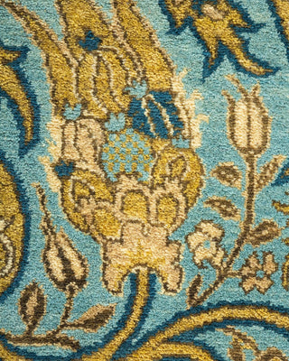 Traditional Mogul Green Wool Area Rug 12' 2" x 15' 0" - Solo Rugs