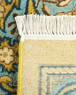 Traditional Mogul Green Wool Area Rug 12' 2" x 15' 0" - Solo Rugs