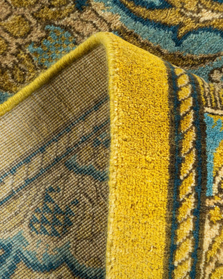 Traditional Mogul Green Wool Area Rug 12' 2" x 15' 0" - Solo Rugs