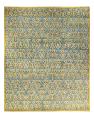 Traditional Mogul Green Wool Area Rug 12' 2" x 15' 0" - Solo Rugs