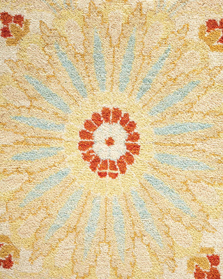 Traditional Mogul Ivory Wool Area Rug 10' 2" x 15' 0" - Solo Rugs