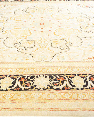Traditional Mogul Ivory Wool Area Rug 10' 2" x 15' 0" - Solo Rugs