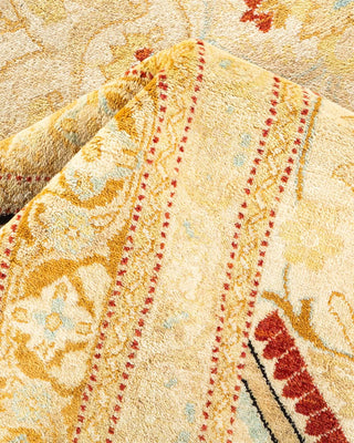 Traditional Mogul Ivory Wool Area Rug 10' 2" x 15' 0" - Solo Rugs