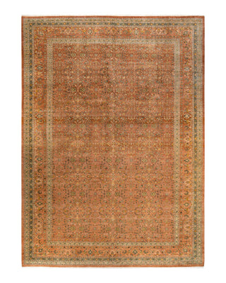 Traditional Mogul Yellow Wool Area Rug 10' 4" x 14' 5" - Solo Rugs