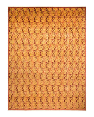 Traditional Mogul Pink Wool Area Rug 10' 2" x 13' 8" - Solo Rugs