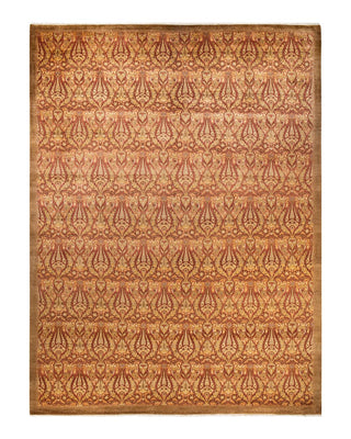 Traditional Mogul Yellow Wool Area Rug 10' 4" x 14' 0" - Solo Rugs