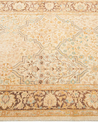 Traditional Mogul Ivory Wool Area Rug 3' 2" x 4' 10" - Solo Rugs
