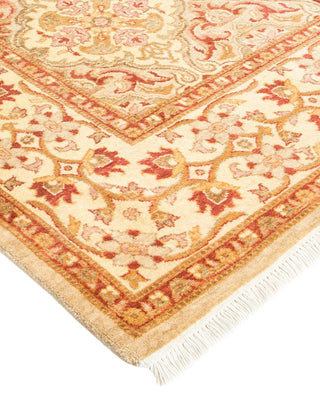 Traditional Mogul Ivory Wool Area Rug 3' 2" x 5' 3" - Solo Rugs