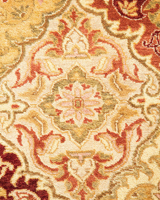 Traditional Mogul Ivory Wool Area Rug 3' 2" x 5' 3" - Solo Rugs