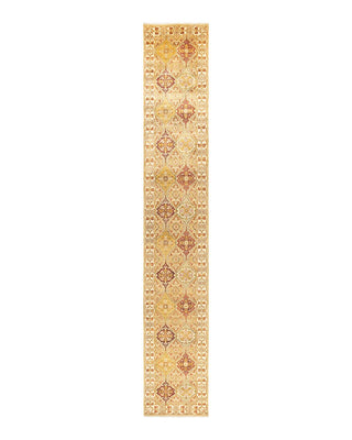 Traditional Mogul Ivory Wool Runner 2' 7" x 16' 10" - Solo Rugs