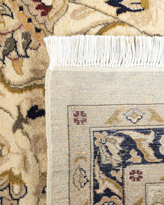 Traditional Mogul Ivory Wool Area Rug 9' 1" x 12' 1" - Solo Rugs