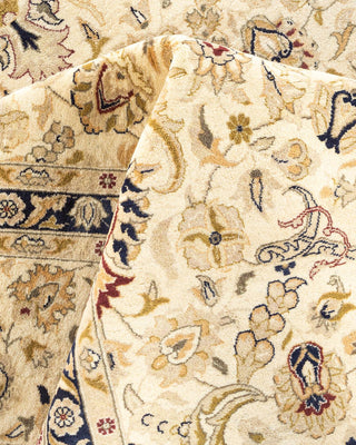 Traditional Mogul Ivory Wool Area Rug 9' 1" x 12' 1" - Solo Rugs