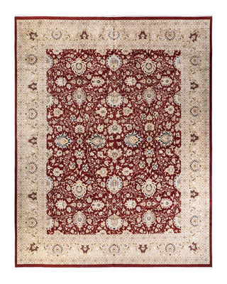 Traditional Mogul Red Wool Area Rug 12' 0" x 14' 8" - Solo Rugs