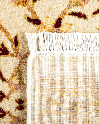 Traditional Mogul Ivory Wool Area Rug 6' 3" x 8' 9" - Solo Rugs