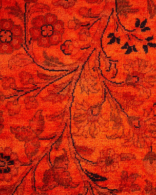 Contemporary Fine Vibrance Orange Wool Area Rug 9' 1" x 12' 4" - Solo Rugs