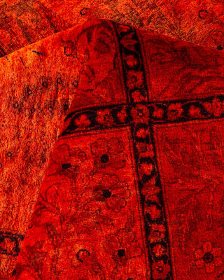 Contemporary Fine Vibrance Orange Wool Area Rug 9' 1" x 12' 4" - Solo Rugs