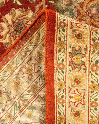 Traditional Mogul Orange Wool Area Rug 9' 3" x 12' 3" - Solo Rugs