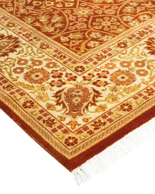 Traditional Mogul Orange Wool Runner 5' 1" x 10' 7" - Solo Rugs