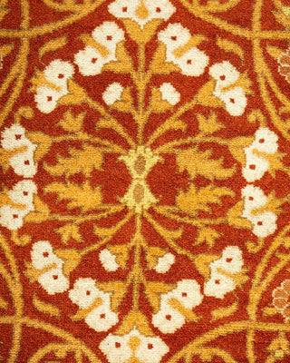 Traditional Mogul Orange Wool Runner 5' 1" x 10' 7" - Solo Rugs