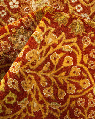 Traditional Mogul Orange Wool Runner 5' 1" x 10' 7" - Solo Rugs