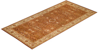 Traditional Mogul Orange Wool Runner 5' 1" x 10' 7" - Solo Rugs