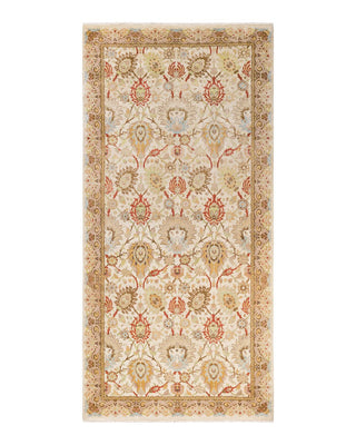 Contemporary Eclectic Ivory Wool Runner 6' 0" x 12' 7" - Solo Rugs