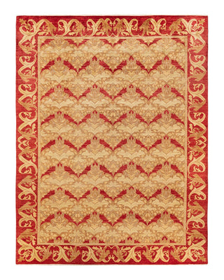 Contemporary Arts & Crafts Green Wool Area Rug 8' 10" x 12' 1" - Solo Rugs