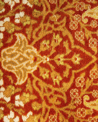 Traditional Mogul Orange Wool Area Rug 6' 1" x 9' 5" - Solo Rugs
