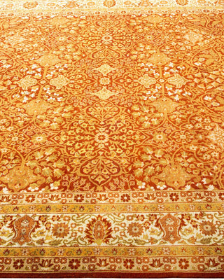 Traditional Mogul Orange Wool Area Rug 6' 1" x 9' 5" - Solo Rugs