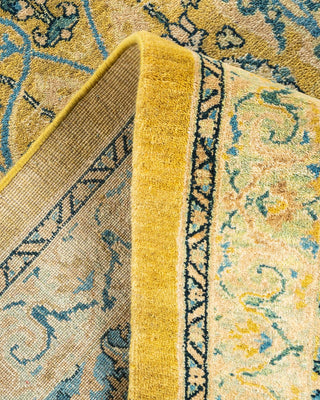 Traditional Mogul Green Wool Area Rug 9' 2" x 12' 0" - Solo Rugs