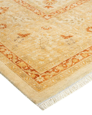 Traditional Mogul Ivory Wool Area Rug 8' 10" x 11' 9" - Solo Rugs