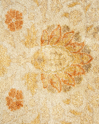 Traditional Mogul Ivory Wool Area Rug 8' 10" x 11' 9" - Solo Rugs