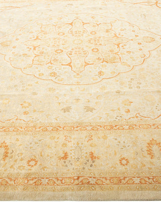 Traditional Mogul Ivory Wool Area Rug 8' 10" x 11' 9" - Solo Rugs