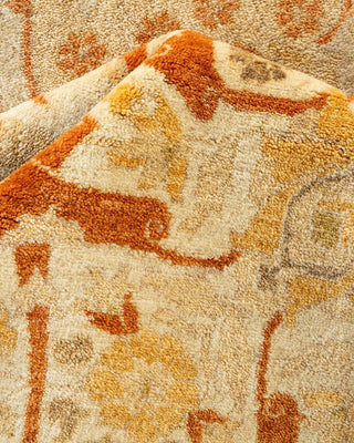 Traditional Mogul Ivory Wool Area Rug 8' 10" x 11' 9" - Solo Rugs