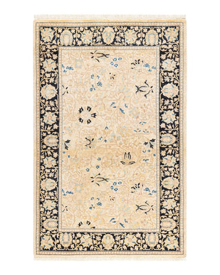 Traditional Mogul Ivory Wool Area Rug 3' 2" x 5' 1" - Solo Rugs