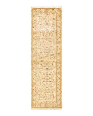 Traditional Mogul Ivory Wool Runner 3' 0" x 10' 1" - Solo Rugs
