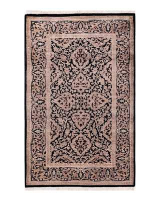 Traditional Mogul Black Wool Runner 2' 9" x 4' 2" - Solo Rugs