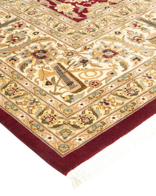 Traditional Mogul Red Wool Area Rug 9' 2" x 12' 4" - Solo Rugs