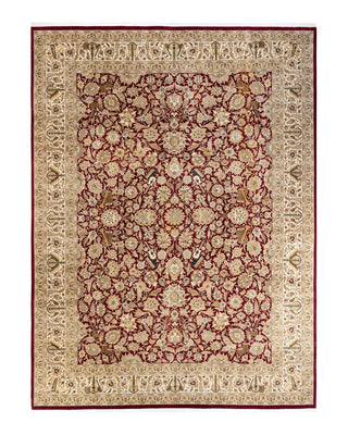 Traditional Mogul Red Wool Area Rug 9' 2" x 12' 4" - Solo Rugs