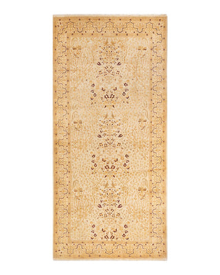 Traditional Mogul Ivory Wool Area Rug 5' 0" x 10' 7" - Solo Rugs