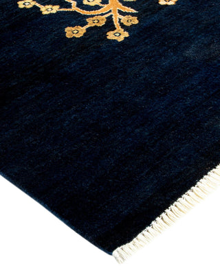 Contemporary Eclectic Blue Wool Area Rug 8' 1" x 10' 1" - Solo Rugs