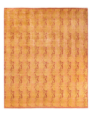 Traditional Mogul Pink Wool Area Rug 8' 2" x 9' 7" - Solo Rugs