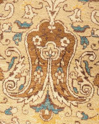 Traditional Mogul Yellow Wool Area Rug 10' 3" x 14' 1" - Solo Rugs