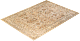 Traditional Mogul Yellow Wool Area Rug 10' 3" x 14' 1" - Solo Rugs