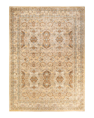 Traditional Mogul Yellow Wool Area Rug 10' 3" x 14' 1" - Solo Rugs